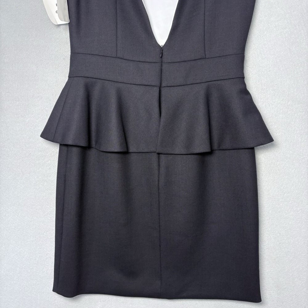 Alice + Olivia Sleeveless Peplum Dress Small Black Wool Lined Wedding Party NWT - Picture 8 of 15